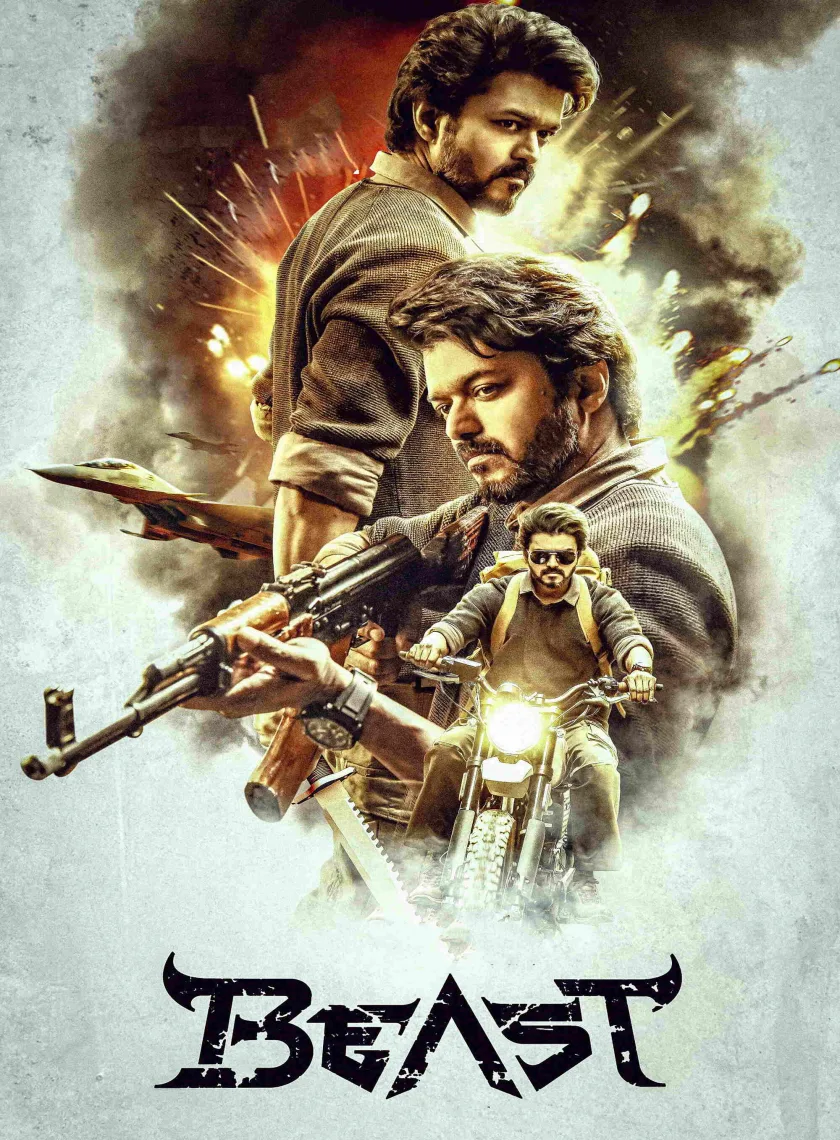 Beast (RAW) (2022) (Hindi + Tamil) Dual Audio UnCut South Movie HD ESub