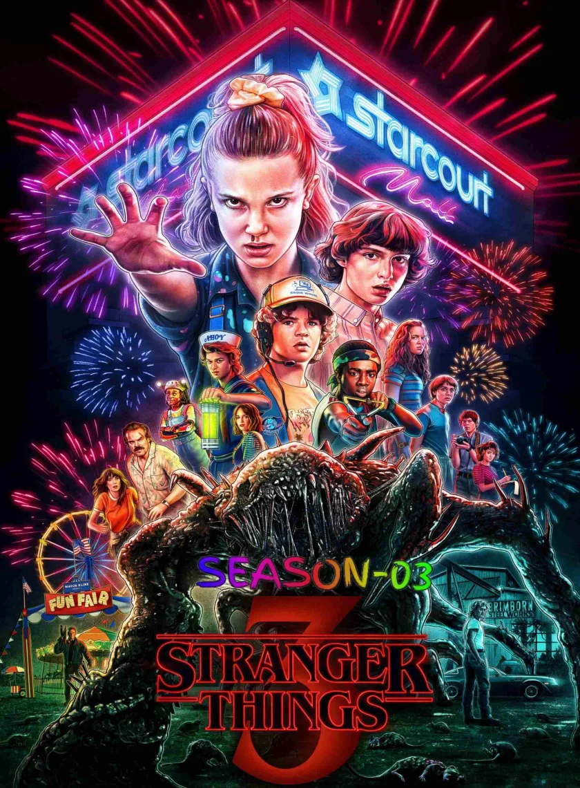 Stranger Things S03 (2019) (Hindi + English) Dual Audio Completed Web Series HEVC ESub
