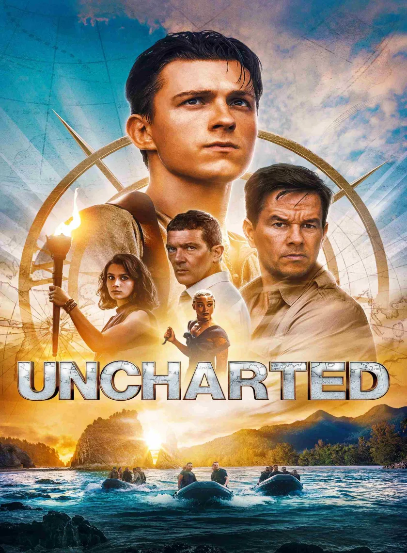 Uncharted (2022) (Hindi + English) Dual Audio Hollywood Movie BluRay HD ESub
